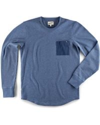&SONS Trading Co - Glen Pocket Waffle Crew Sky Marl - Lyst