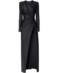 AGGI by HALEWSKI - Adriana Smokey Pearl Maxi Evening Dress - Lyst
