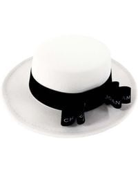 Chanel Joan Elkayam - Handmade C J E Bow Wool Boater Hat - Lyst