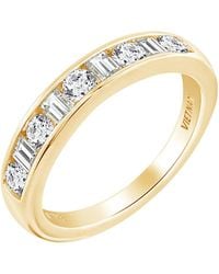 Diamonbliss - Embellished With Swarovski One Carat Mixed Cut Eternity Ring - Lyst