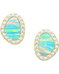 KAMARIA - Opal Pebble Stud Earrings - Lyst