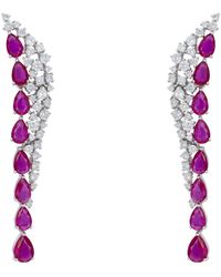 LÁTELITA London - Baroness Gemstone Drop Earrings Ruby - Lyst