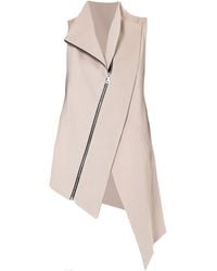 Metamorph - Neutrals Elegant Zipper Vest - Lyst