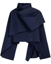Nocturne - Shawl Detail Stand Collar Trench Coat - Lyst