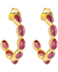 Opium Jewels - Jali Stud Hoops - Lyst