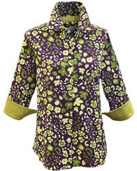Perlavera - Nova Liberty Glow Three Quarter Sleeve Length Slim Fit Shirt - Lyst