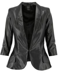 AVENUE No.29 - Structured Eco Leather Blazer - Lyst