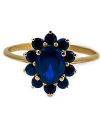 Marteliè - Ring With Oval And Brilliant Cut Synthetic Sapphires - Lyst