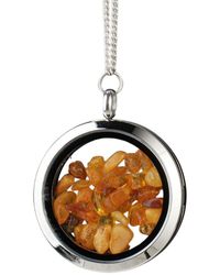 My Little Nature - Designer Jewelry Necklace With Natural Amber Stones - Lyst