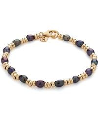 Nellou Jewellery - Ellen Gem Peacock Pearl Bracelet Plated Sterling - Lyst