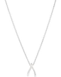 Spero London - Sterling Tiny Mini Wishbone Necklace - Lyst