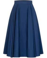 Marianna Déri - Pleated Cotton Sateen Skirt - Lyst