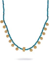Ebru Jewelry - Bohemian Coin Charm Choker Necklace - Lyst
