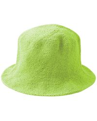 BrunnaCo Florette Crochet Bucket Hat In Lime Green
