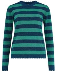 Sugarhill - Alexa Scallop Sweater, Sparkles Stripe - Lyst