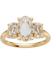 Aya Fine Jewelry - 1.65 Ctw Oval Lab Diamond Three Stone Engagement Ring - Lyst