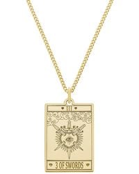 CarterGore - Medium 9Ct 375 “3 Of Swords” Tarot Card Necklace - Lyst