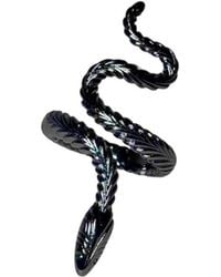 Jagged Halo Jewelry - Serpent Ring Rhodium - Lyst