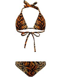 Maui X Lolita - Neutrals Talia Tiger Print Triangle Bikini - Lyst