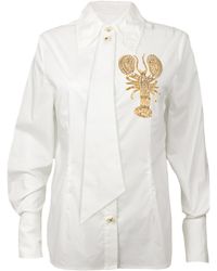 House of Laines London - Laines Couture Tie Shirt With Embellished Lobster - Lyst