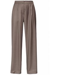 AGGI by HALEWSKI - Ophelie Melange High Waist Wide Suit Trousers - Lyst