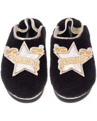 Laines London - Flatform Cloud Closed Toe Slippers With Fucking Fabulous Brooches - Lyst