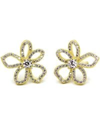 VicStoneNYC Fine Jewelry - Unique Flower Line Stud Earrings For Her - Lyst