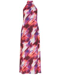 Sour Figs - Abstract Watercolour Halterneck Maxi Dress - Lyst