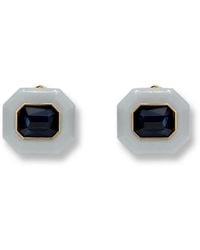 Michael Nash Jewelry - Lena Aqua Resin And Sapphire Crystal Octagon Earrings - Lyst