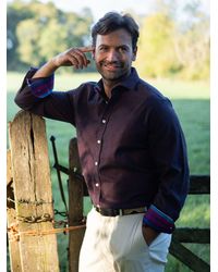 Koy Clothing - Burgundy Cotton-Cashmere Shirt - Lyst