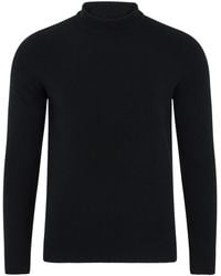 Paul James Knitwear - Lambswool Arden Narrow Mock Turtle Neck Jumper - Lyst
