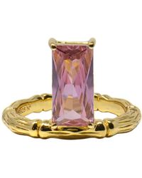 NASI SILVER - Floating Baguette Gemstone Ring- Spinel - Lyst