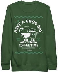 Anchor and Crew - Forest Gustatory Have A Good Day Cotton Blend Embroidered Sweatshirt - Lyst