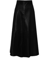 The Extreme Collection - Jet Faux Leather Skirt Midi With Sleek Silhouette And Statement Style - Lyst