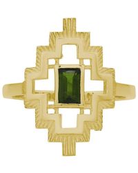 Zoe & Morgan - Munay Ring Gold Chrome Diopside - Lyst