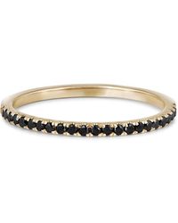 Zohreh V. Jewellery - Black Diamond Half Eternity Ring 9k Gold - Lyst