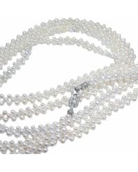 Ninemoo - Graceful Pearl Weave Long Necklace - Lyst