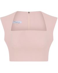 Maan Istanbul - Square Neckline Zippered Bustier - Lyst