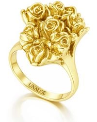 Unaloe - Floral Rose Cluster Ring - Lyst