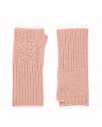 Bel Cashmere - Cable Cashmere Mittens - Lyst