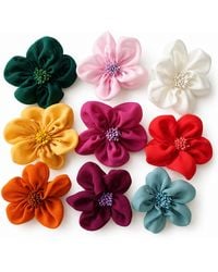 Yeva Sebastia - Colorful Chiffon Flower Hair Clip - Lyst