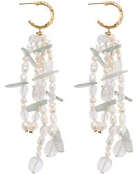 Lavani Jewels - Aquamarine And Pearl Earrings Elsea - Lyst