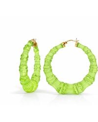 Gold & Honey - Bamboo Hoop Earrings - Lyst