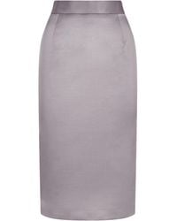 Femponiq - Cotton-Blend Sateen Pencil Skirt - Lyst