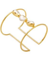 Dhwani Bansal - Adjustable Kora Bracelet With Baroque Pearls - Lyst