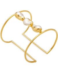 Dhwani Bansal - Adjustable Kora Bracelet With Baroque Pearls - Lyst
