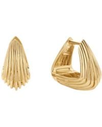 Vanhi - Juno Ridged Chunky Hoops - Lyst