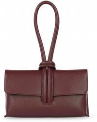 London Atelier Byproduct - Burgundy Leather Loop Clutch Bag - Lyst