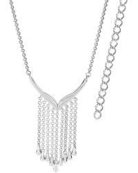 Lucy Quartermaine - Solid Sterling Waterfall V Necklace - Lyst