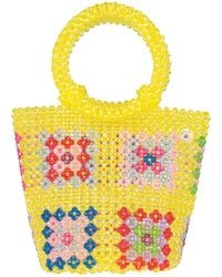 Tillie Beads - Sunny Round Handle Bucket Bead Bag - Lyst
